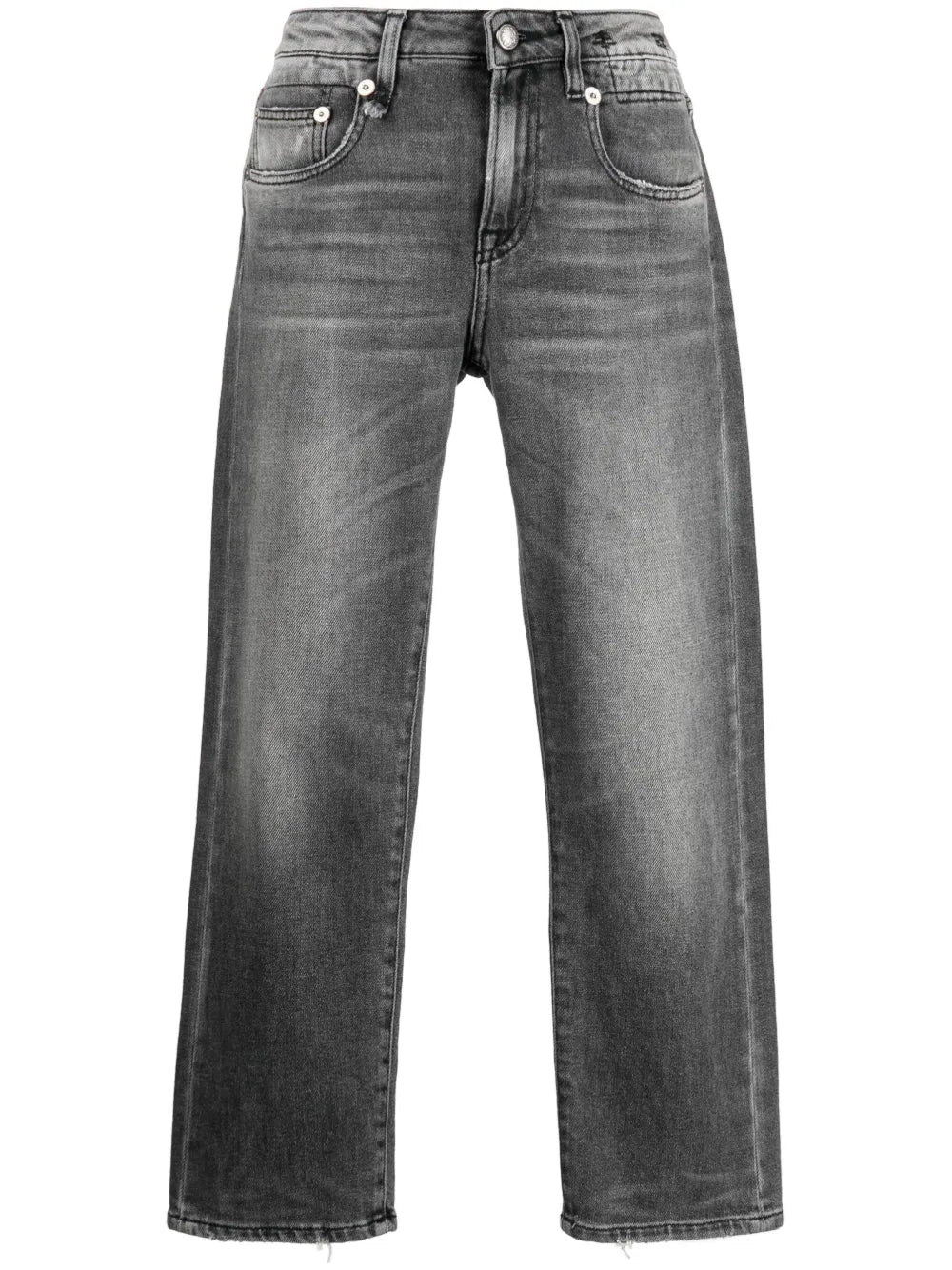 Distressed-Effect Cropped Jeans
