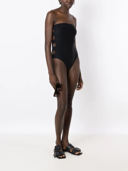 Cut-Out Strapless Swimsuit