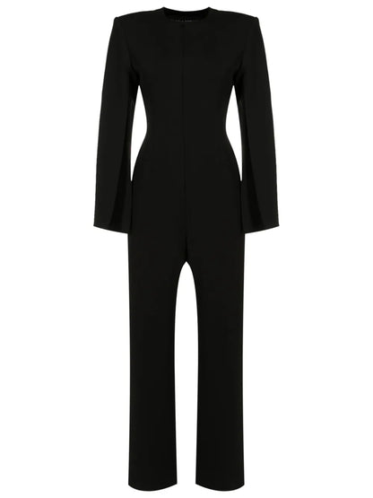 Long Slit-Sleeve Jumpsuit