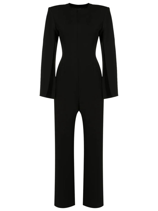 Long Slit-Sleeve Jumpsuit