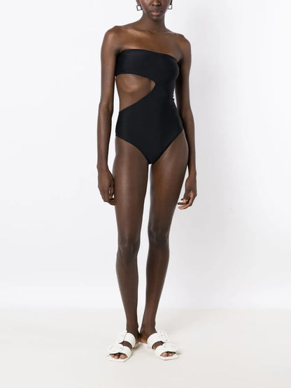 Strapless Cut-Out Swimsuit