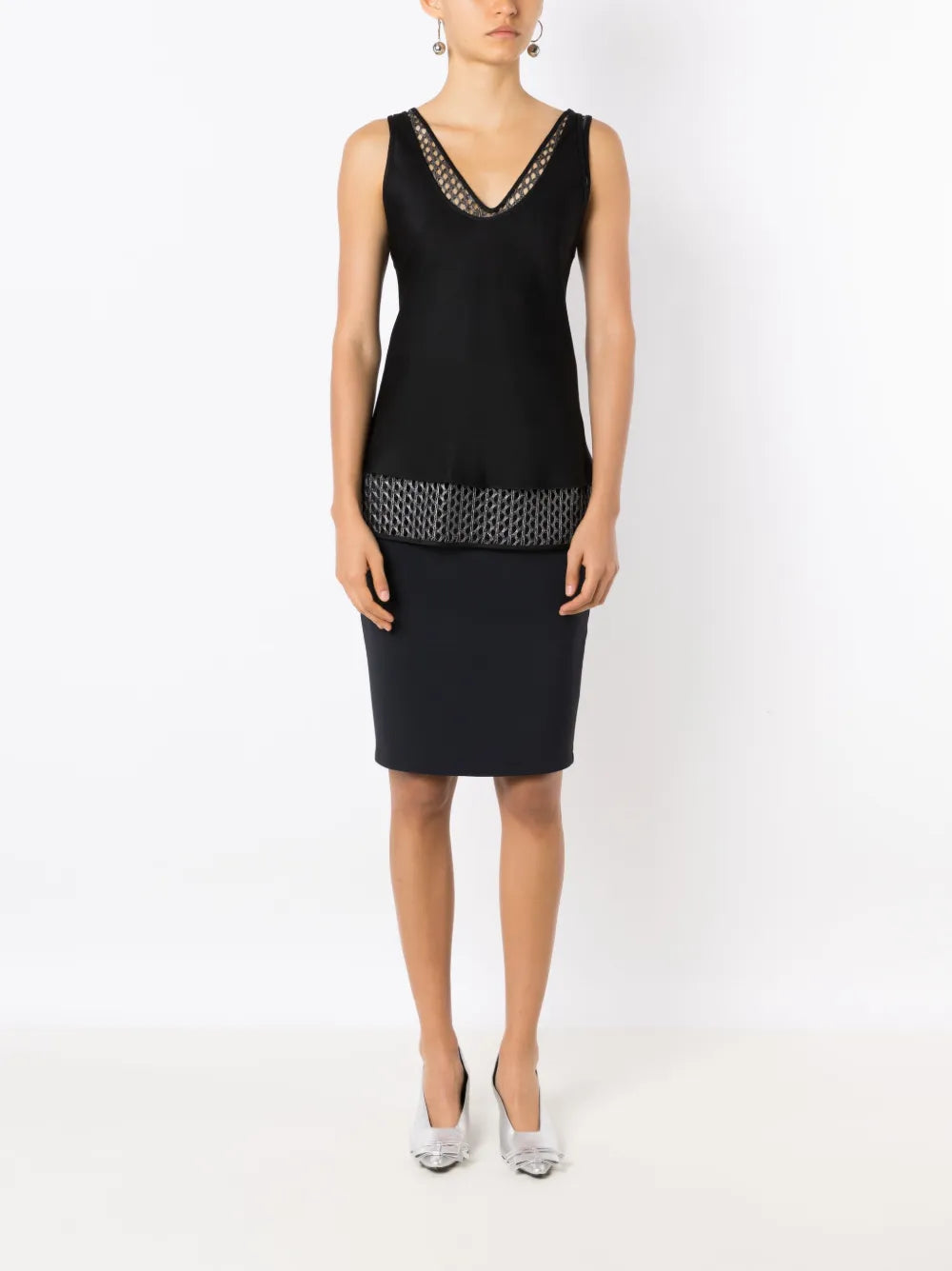 High-Waisted Midi Skirt