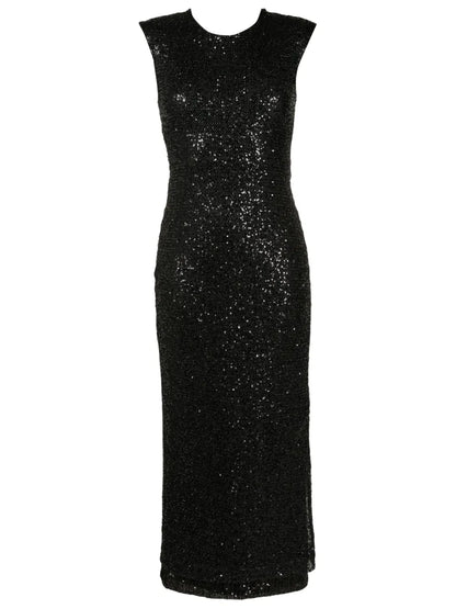Sequin-Embellished Sleeveless Dress