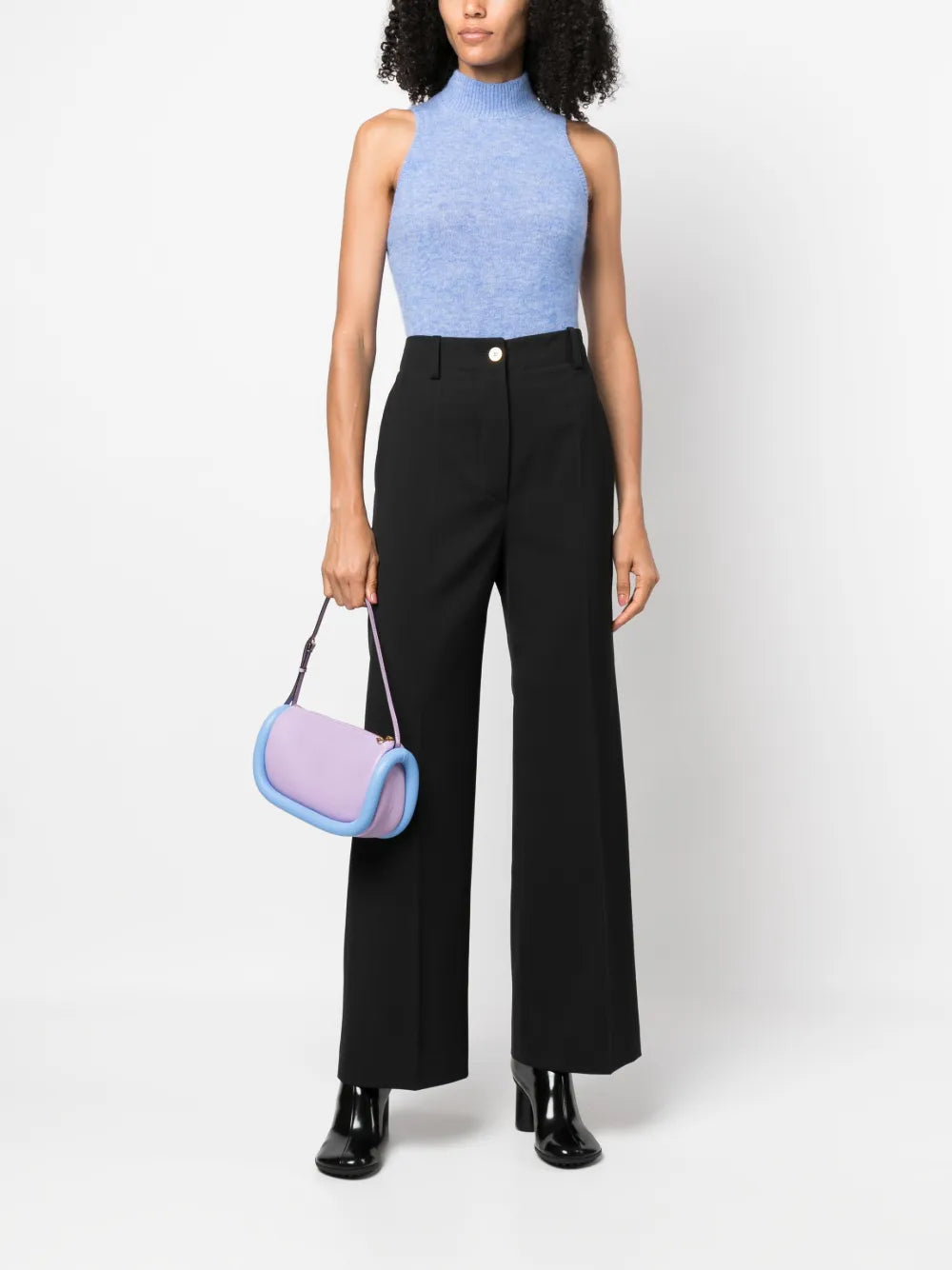 Mock-Neck Knitted Top