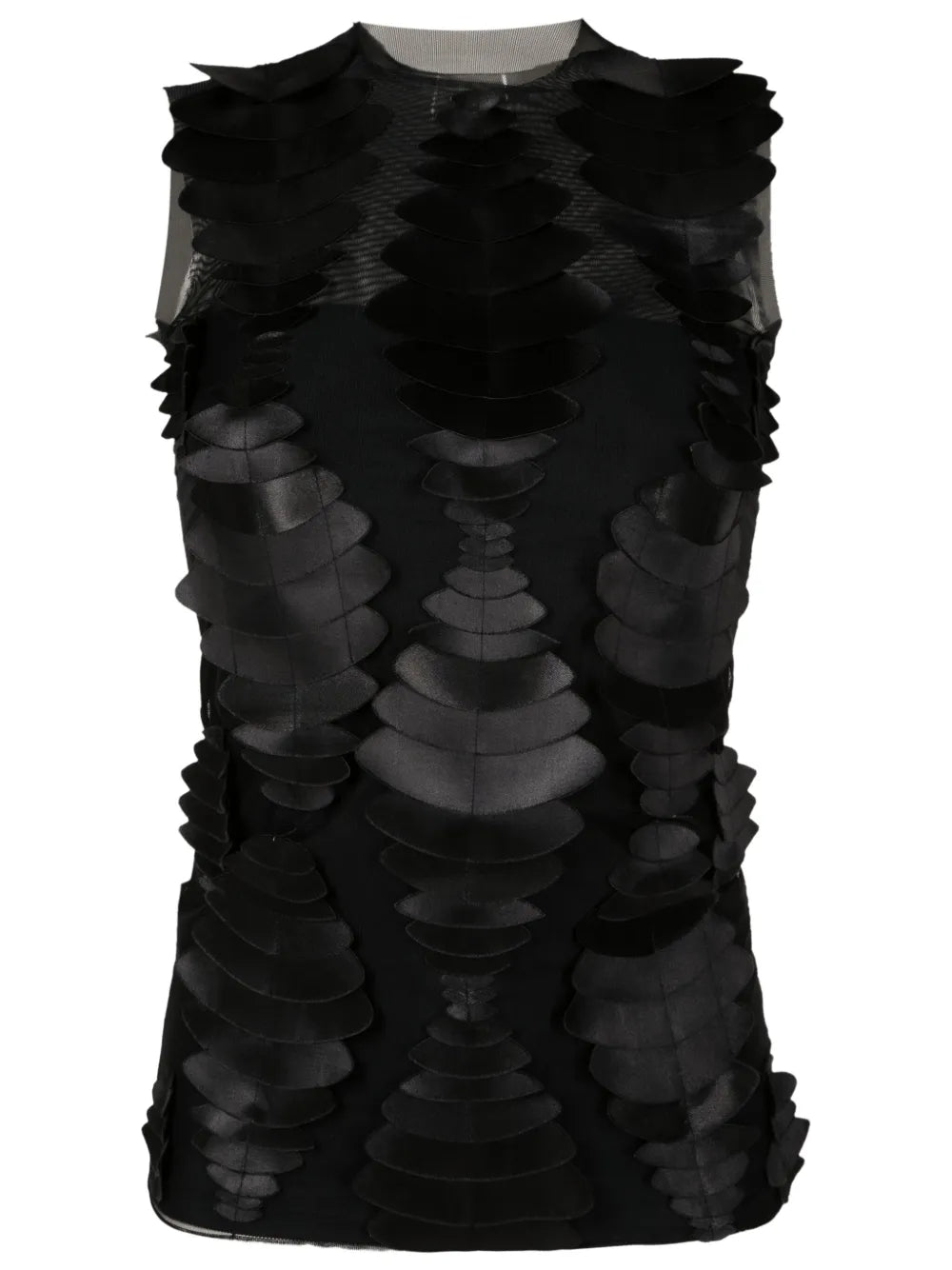 3D-Detailing Tulle Tank Top