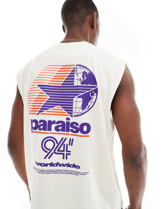 Oversized Tank With Back Graphic