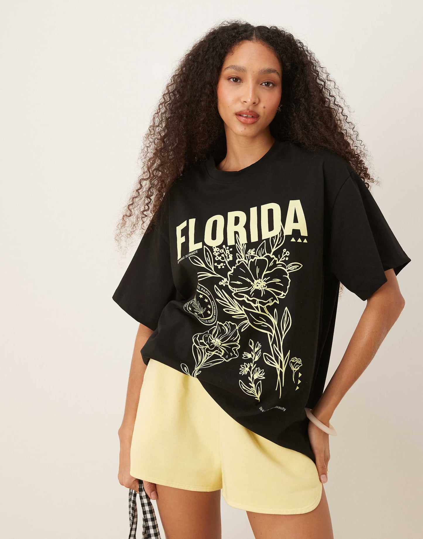 Oversized T-Shirt With Florida Graphic
