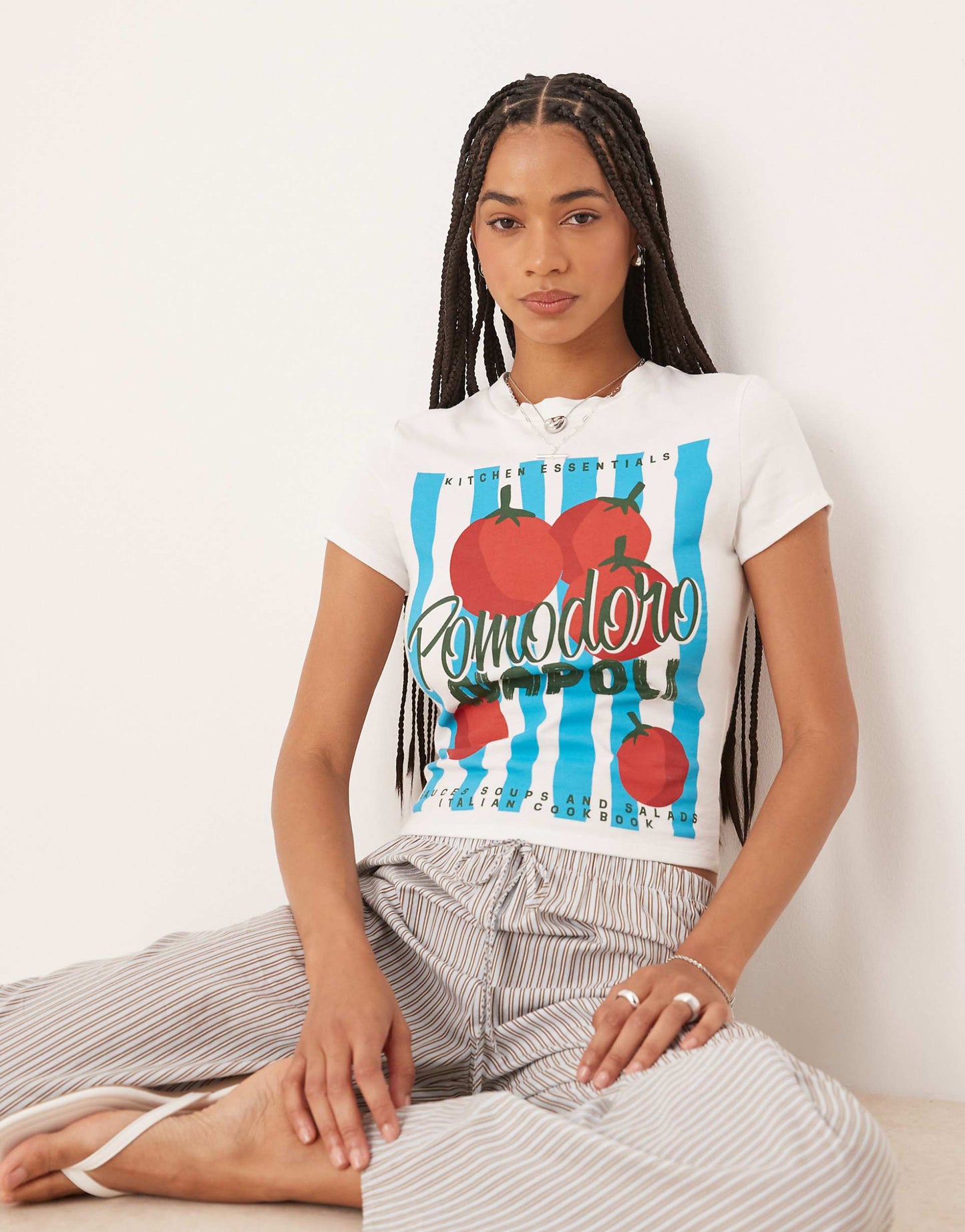 Baby Tee With Tomato Graphic