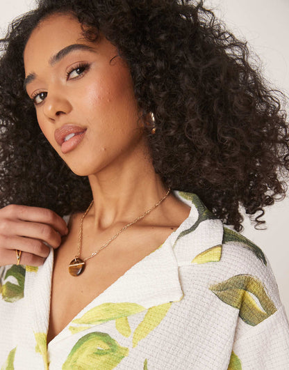 Oversized Revere Collar Shirt Co-Ord