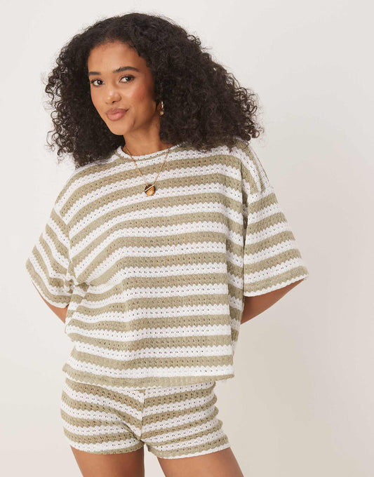 Knit Co-Ord Oversized Tee