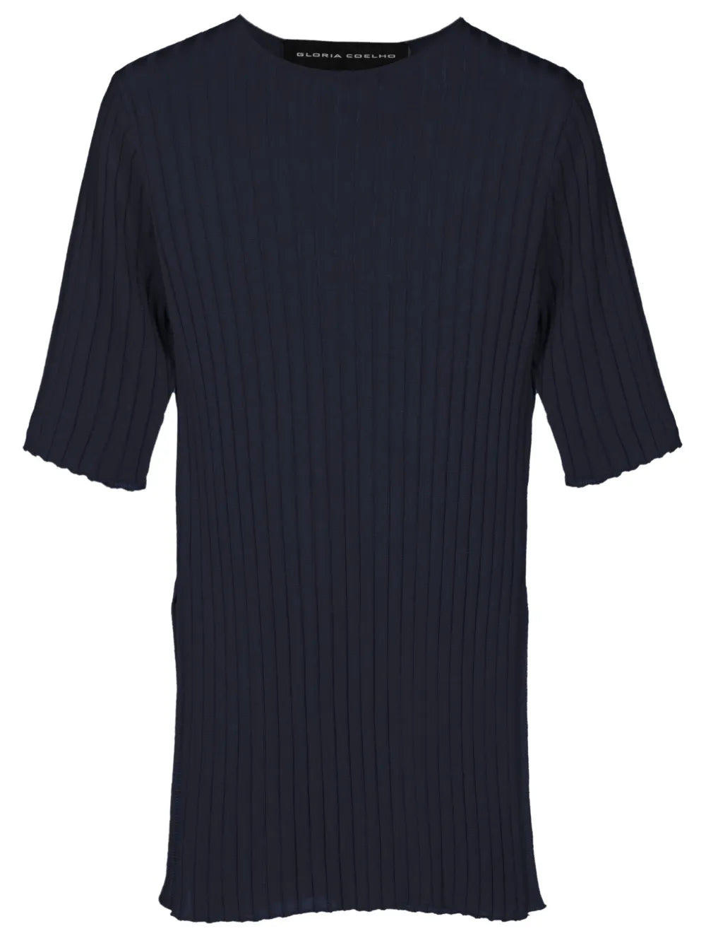 Side-Slits Ribbed T-Shirt