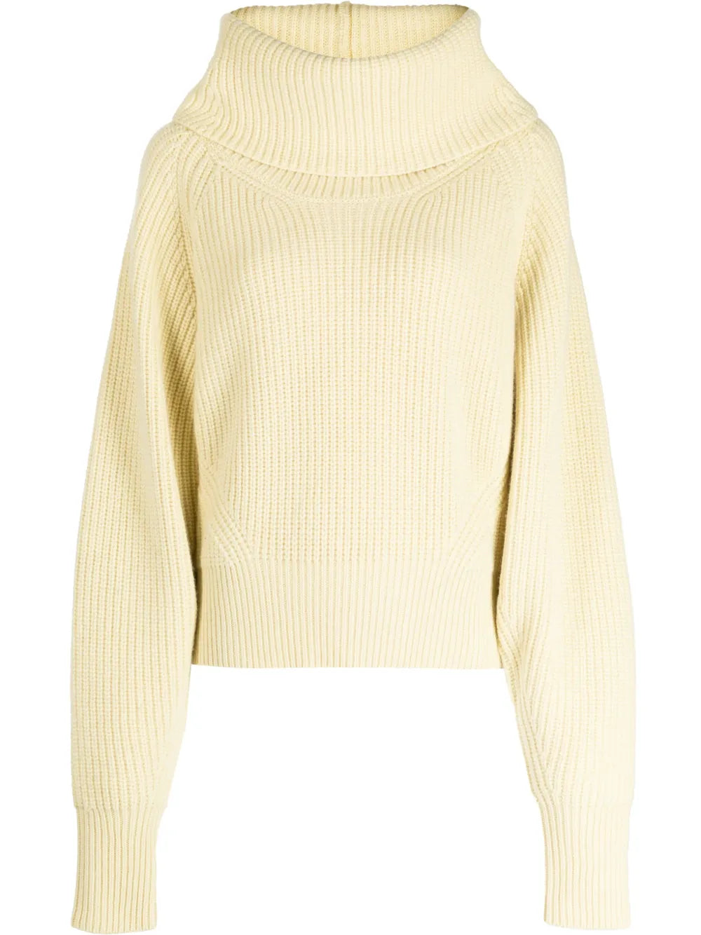 Funnel-Neck Ribbed-Knit Jumper