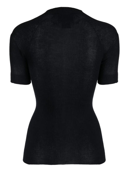 Fine-Ribbed Knitted Top