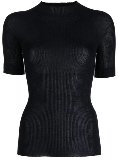 Fine-Ribbed Knitted Top