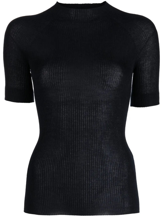 Fine-Ribbed Knitted Top