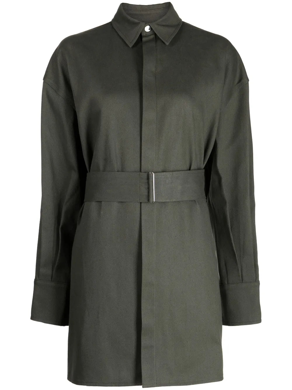 Belted-Waist Shirt Jacket