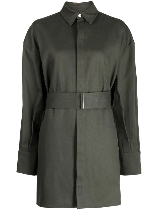 Belted-Waist Shirt Jacket