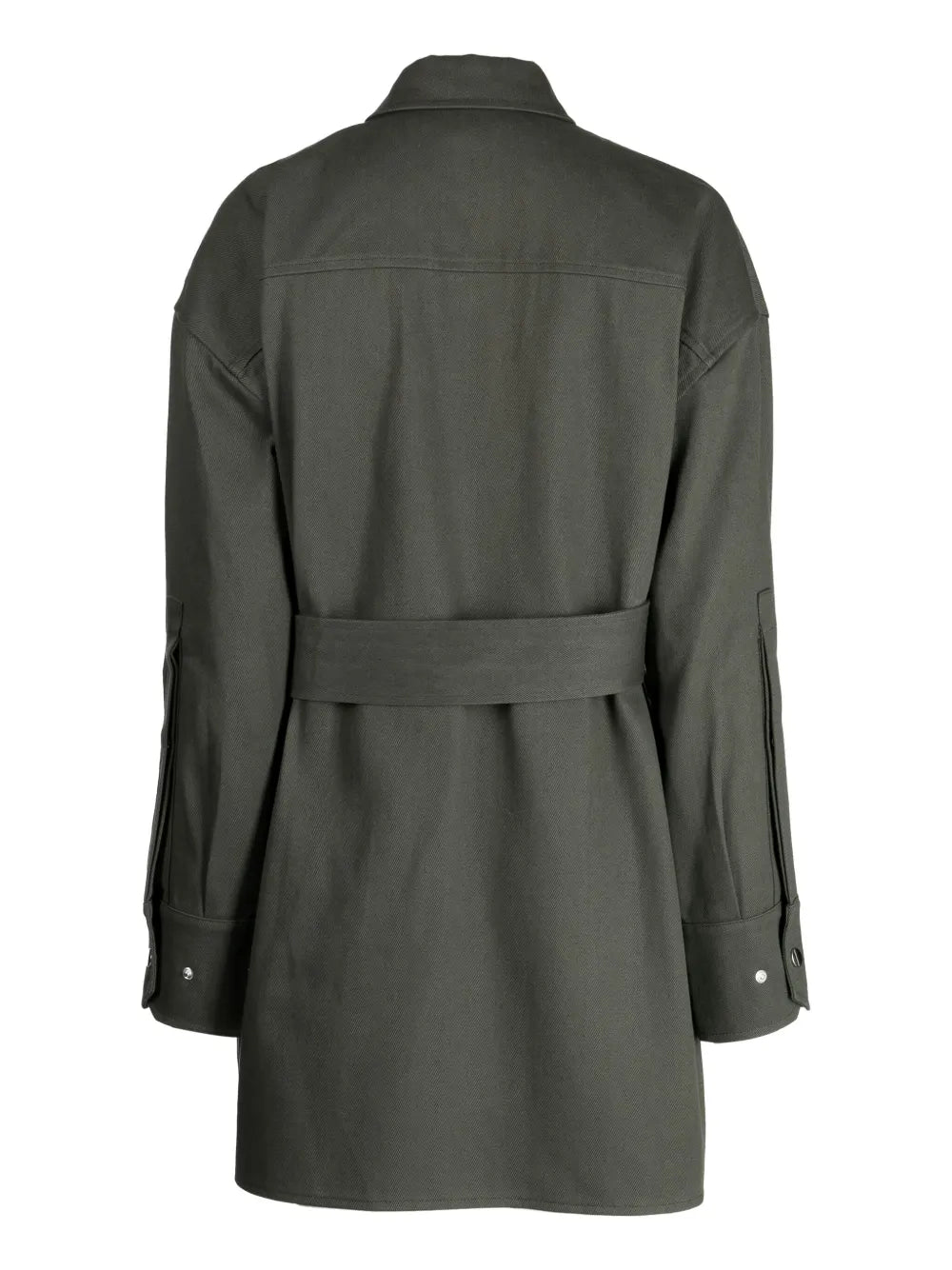 Belted-Waist Shirt Jacket