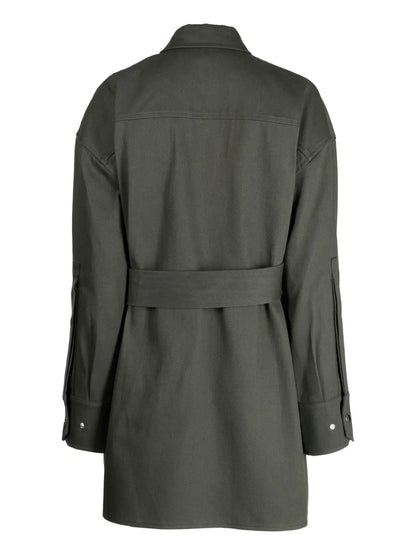 Belted-Waist Shirt Jacket