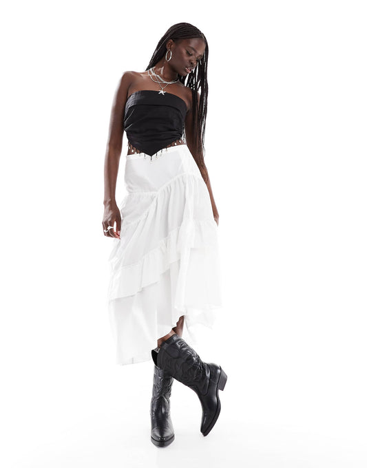Str Layered Maxi Skirt