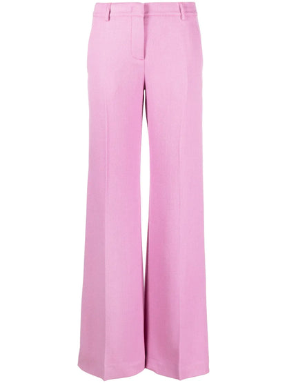 Flared Wool-Blend Trousers
