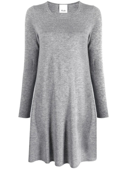 Long-Sleeve Knitted Minidress