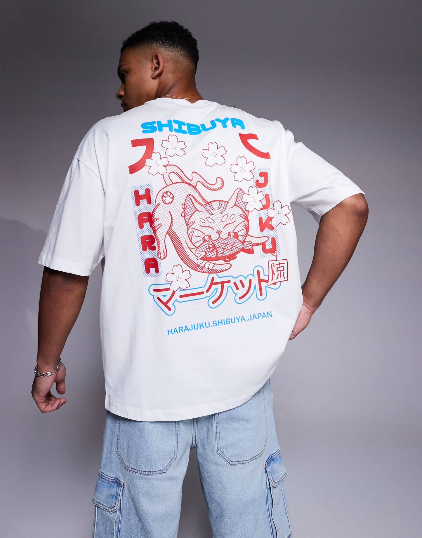 Oversized T-Shirt With Souvenir Graphic