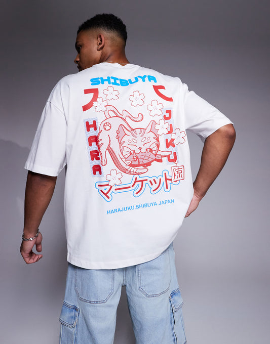 Oversized T-Shirt With Souvenir Graphic