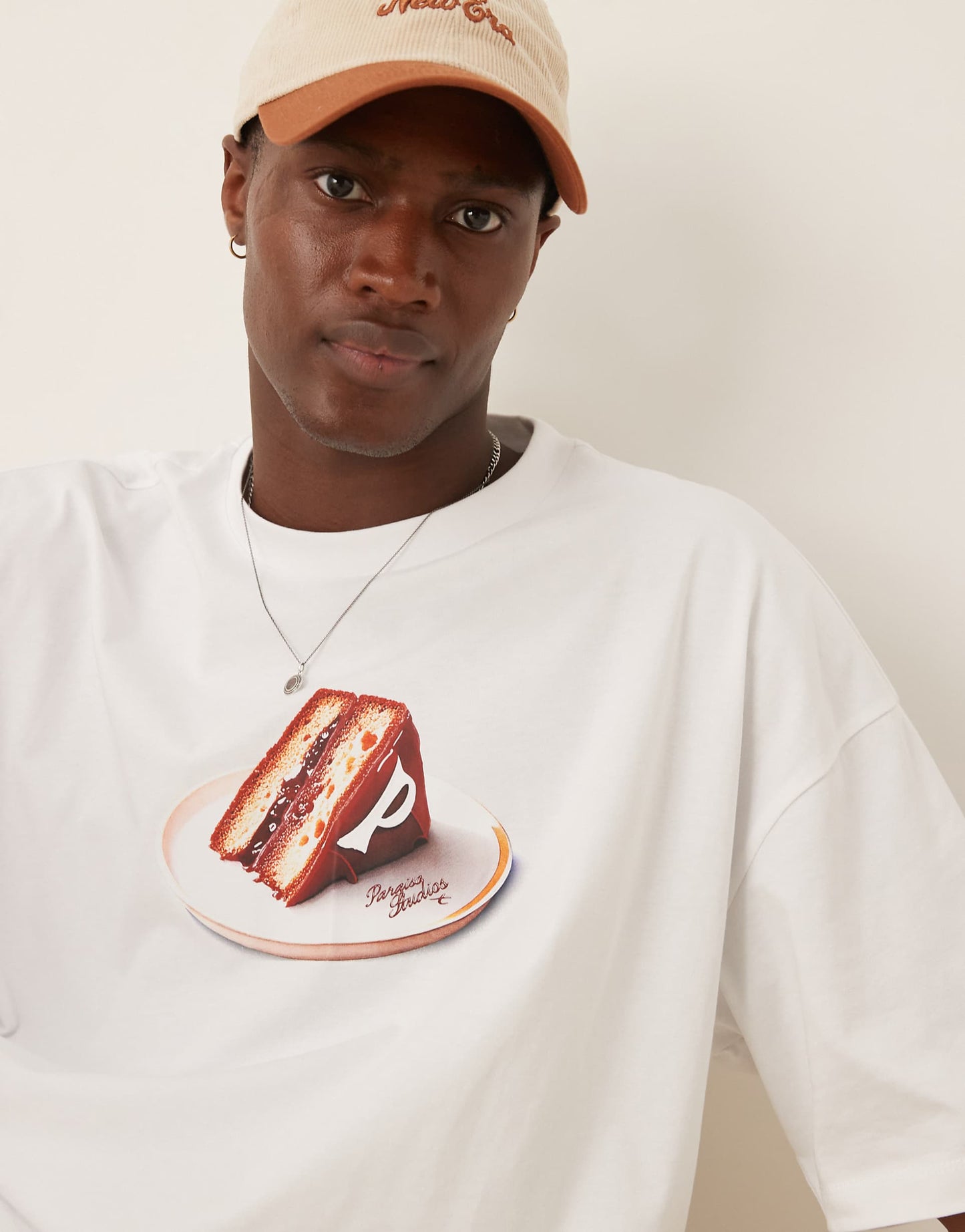 Boxy Oversized T-Shirt With Food Graphic