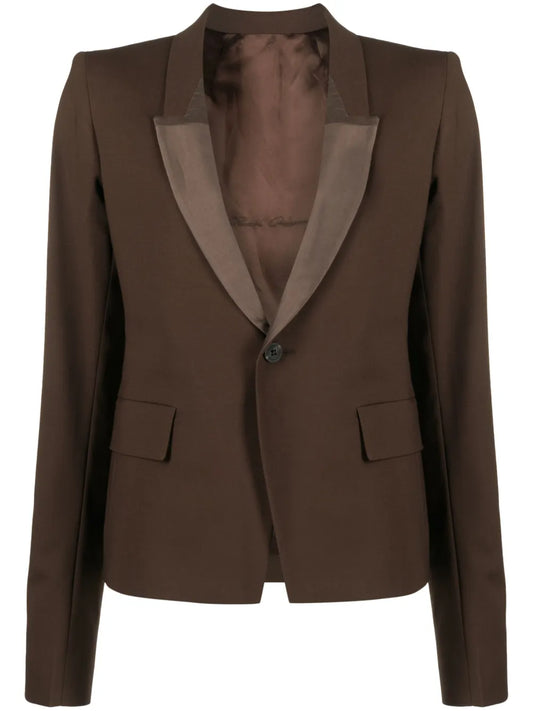 Shawl-Lapels Single-Breasted Blazer