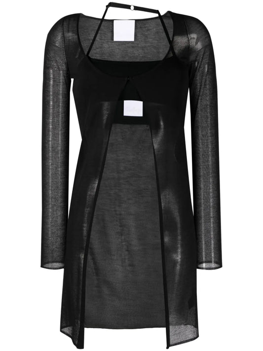 Cut-Out Semi-Sheer Top