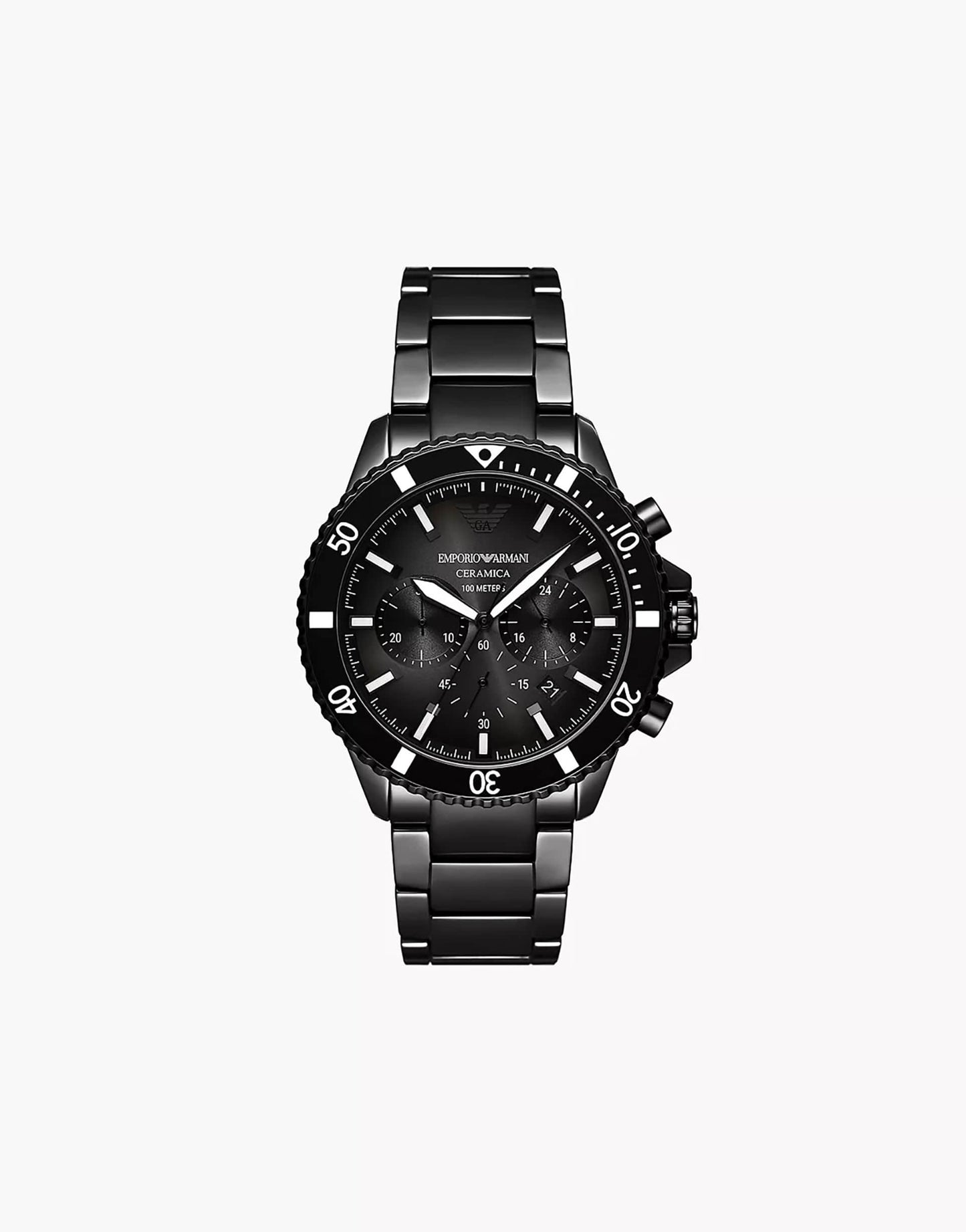 Men'S World Explorer Chronograph, Black Ceramic Watch, Ar70010
