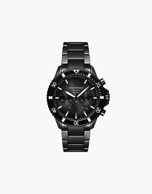 Men'S World Explorer Chronograph, Black Ceramic Watch, Ar70010