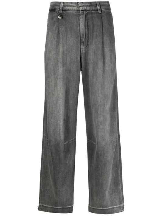 Wayne Mid-Rise Wide-Leg Jeans