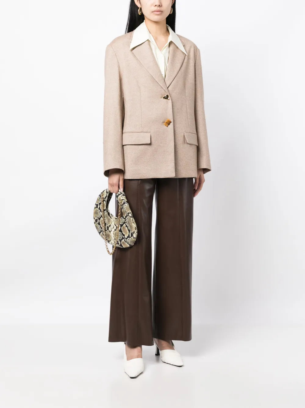 Karyn Single-Breasted Wool-Blend Blazer
