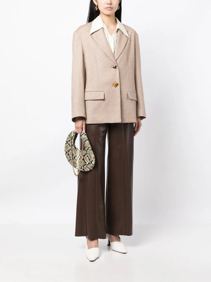 Karyn Single-Breasted Wool-Blend Blazer