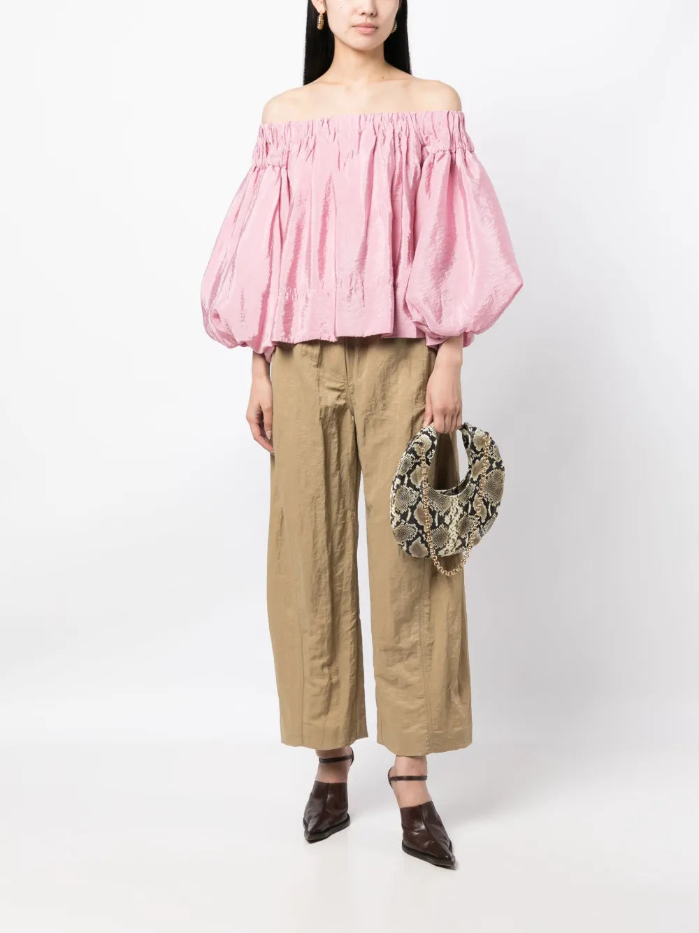 Carla Off-Shoulder Puff-Sleeve Blouse