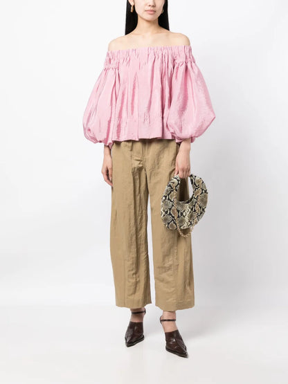 Carla Off-Shoulder Puff-Sleeve Blouse