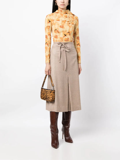 Boone Wool-Blend Midi Skirt