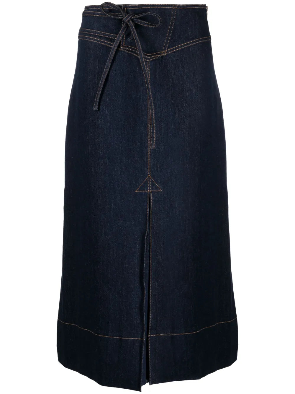 Boon Organic-Cotton Denim Midi Skirt