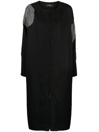 Zip-Up Wool Dress