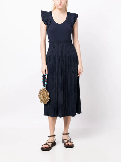 Virginia Pleated Midi Dress