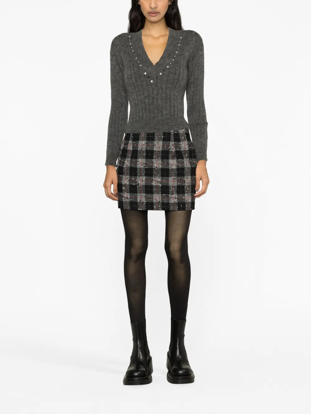 Crystal-Embellished Wool Jumper