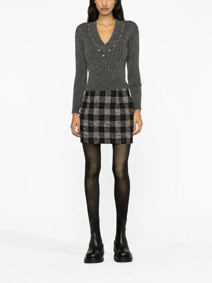 Crystal-Embellished Wool Jumper