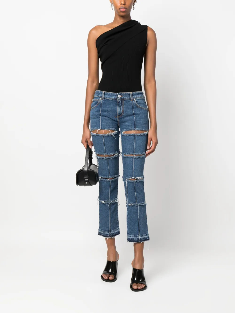 Distressed Cropped Jeans