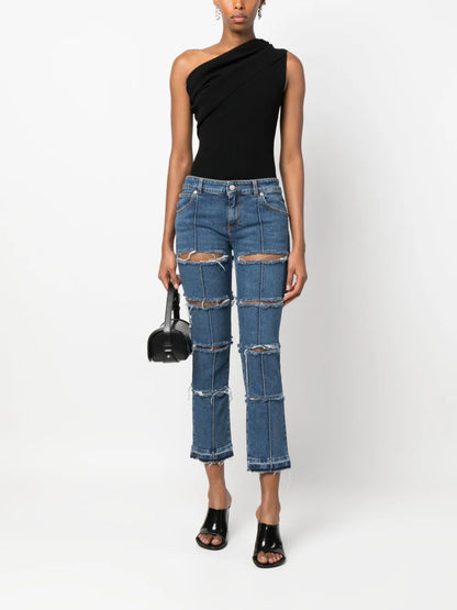 Distressed Cropped Jeans