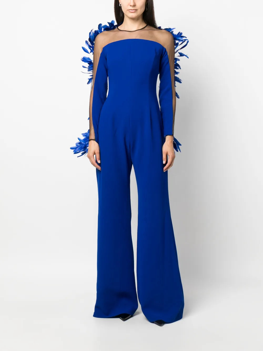 Long-Sleeve Wide-Leg Jumpsuit