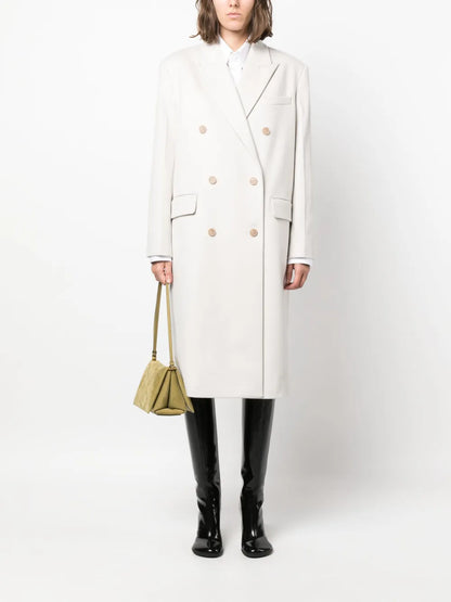 Double-Breasted Wool-Blend Coat