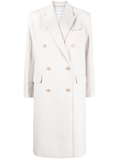 Double-Breasted Wool-Blend Coat