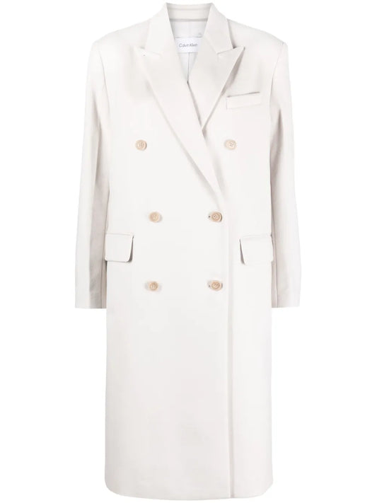 Double-Breasted Wool-Blend Coat